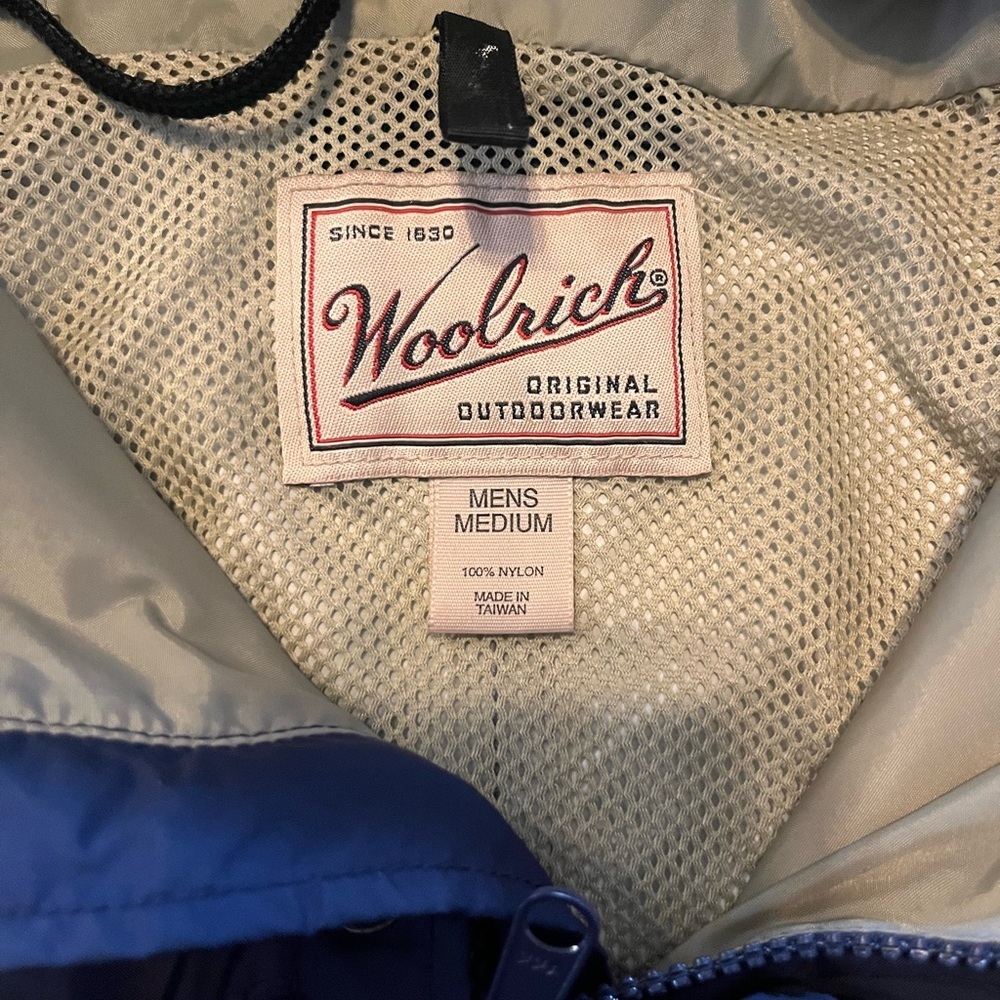 Woolrich Men's Deep Blue Rain/wind coat - Picture 5 of 6